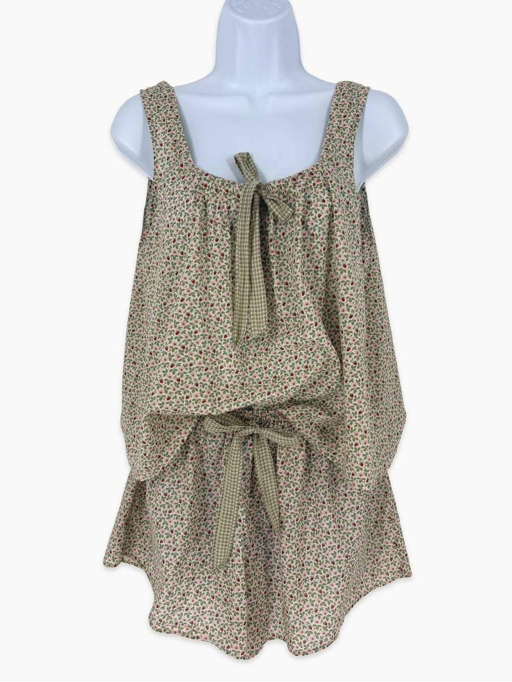Christy Dawn Leni Set Size Small Creme Strawberry Regenerative Cotton Pajama Set